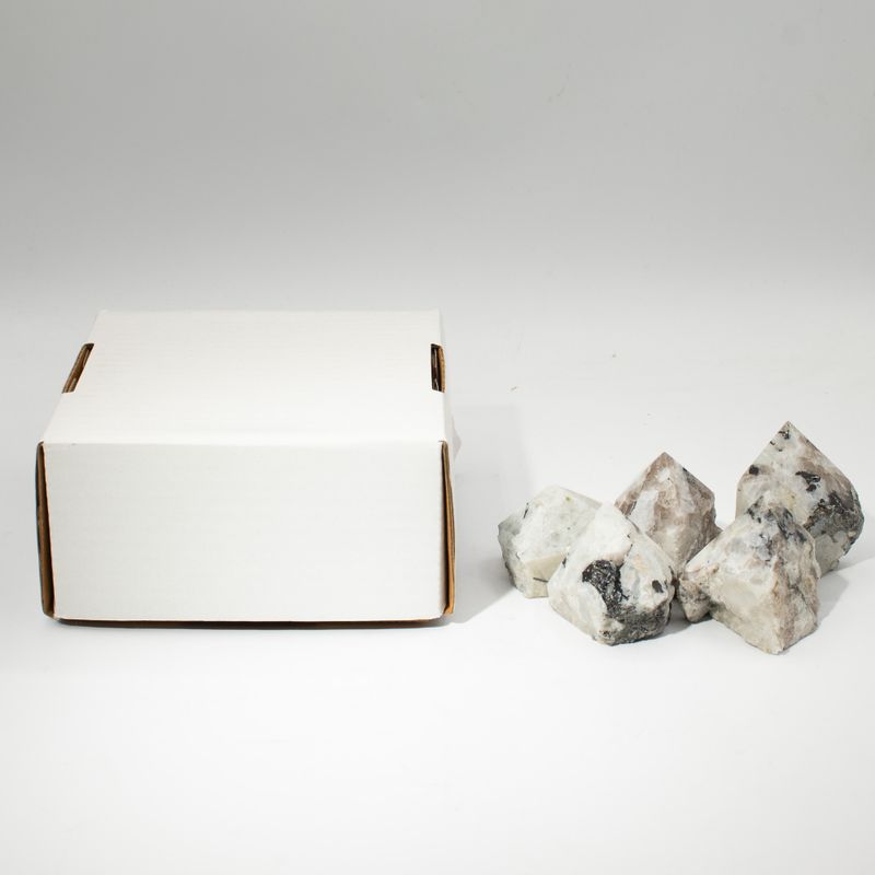 Bulk Gemstone Top Polished Points - Rainbow Moonstone (approx 5-6 pieces)