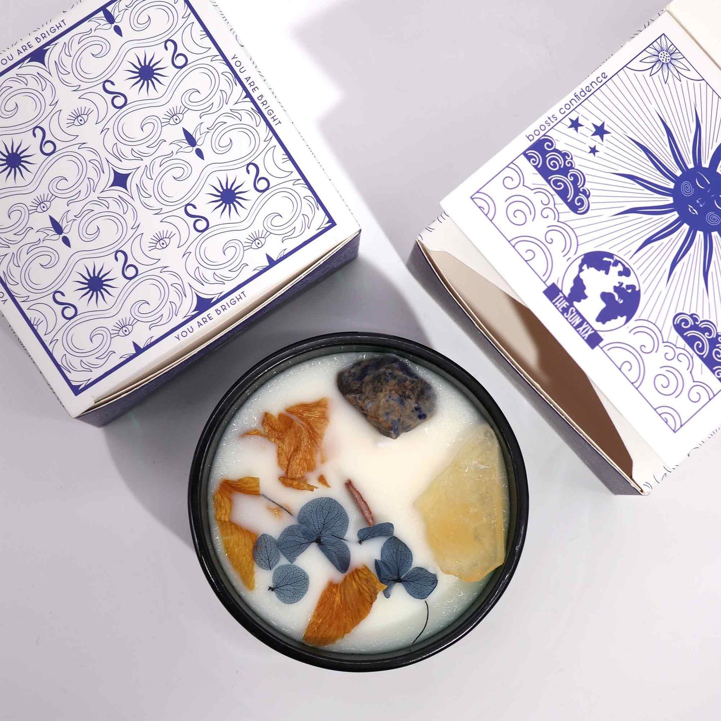 Hop Hare Crystal Magic Flower Candle