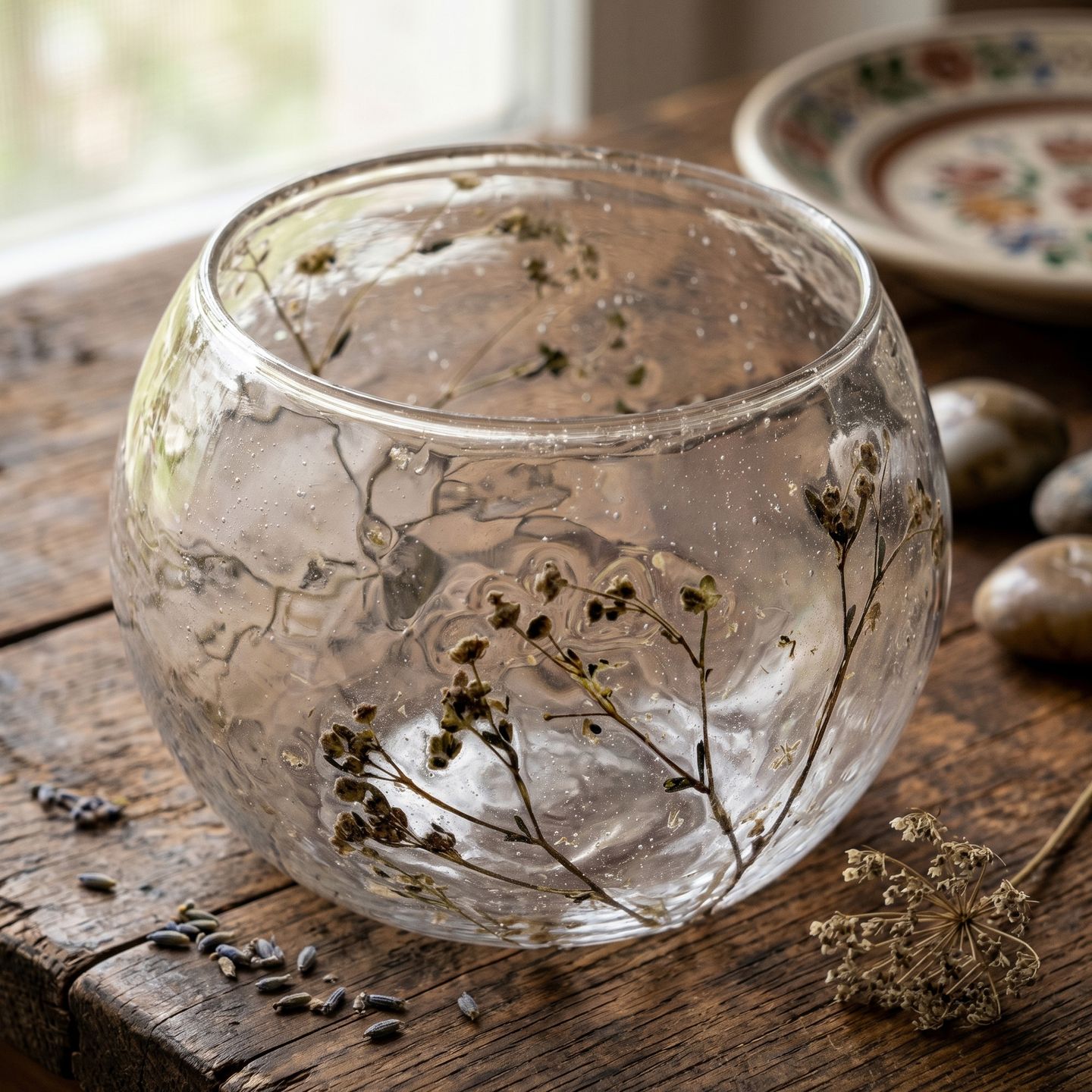 Natural Floral Glass