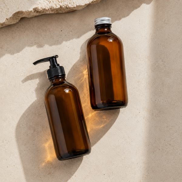 Amber Glass Boston Bottles