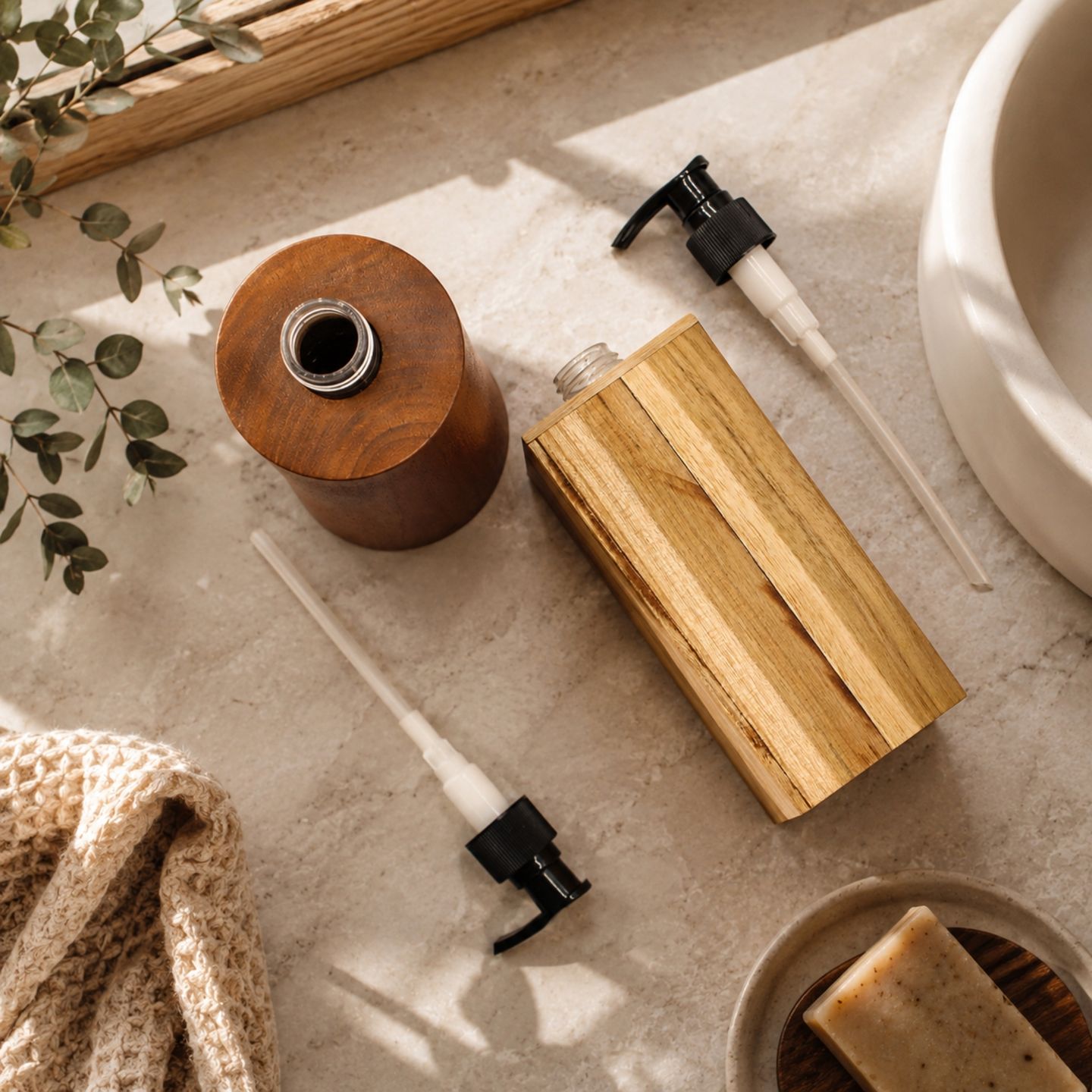 Teakwood Soap Dispensers