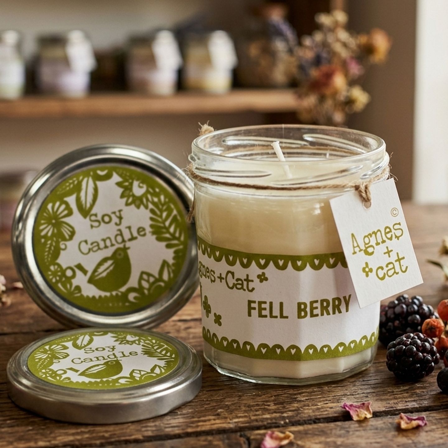 Agnes & Cat Soy Wax Jam Jar Candles 220 ml