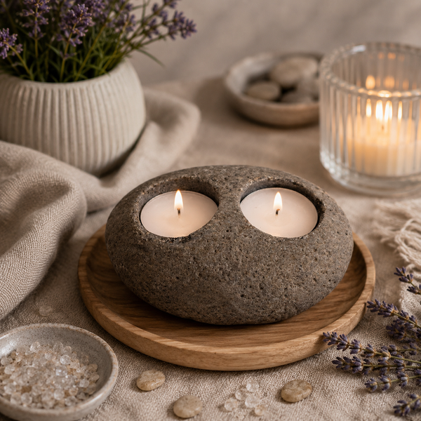 Riverstone Candle Holder
