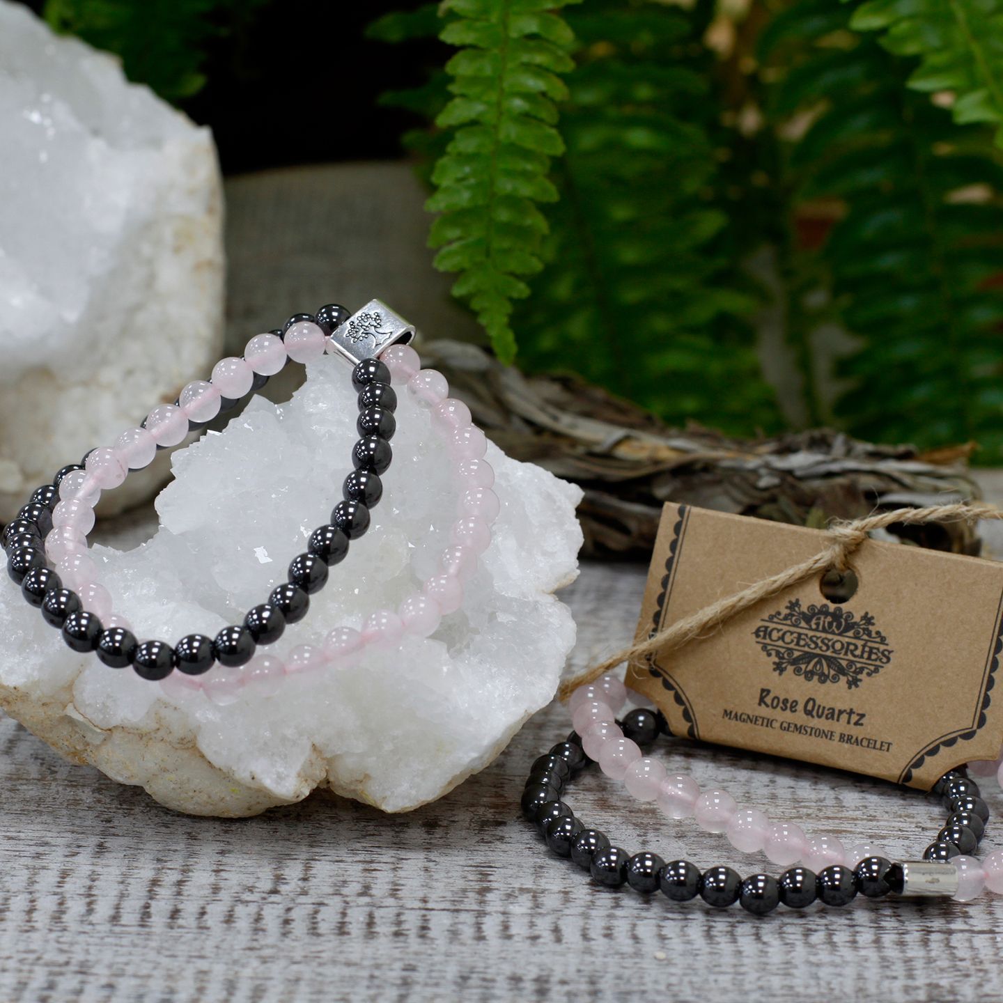 Magnetic Hematite & Gemstone Double Bracelets