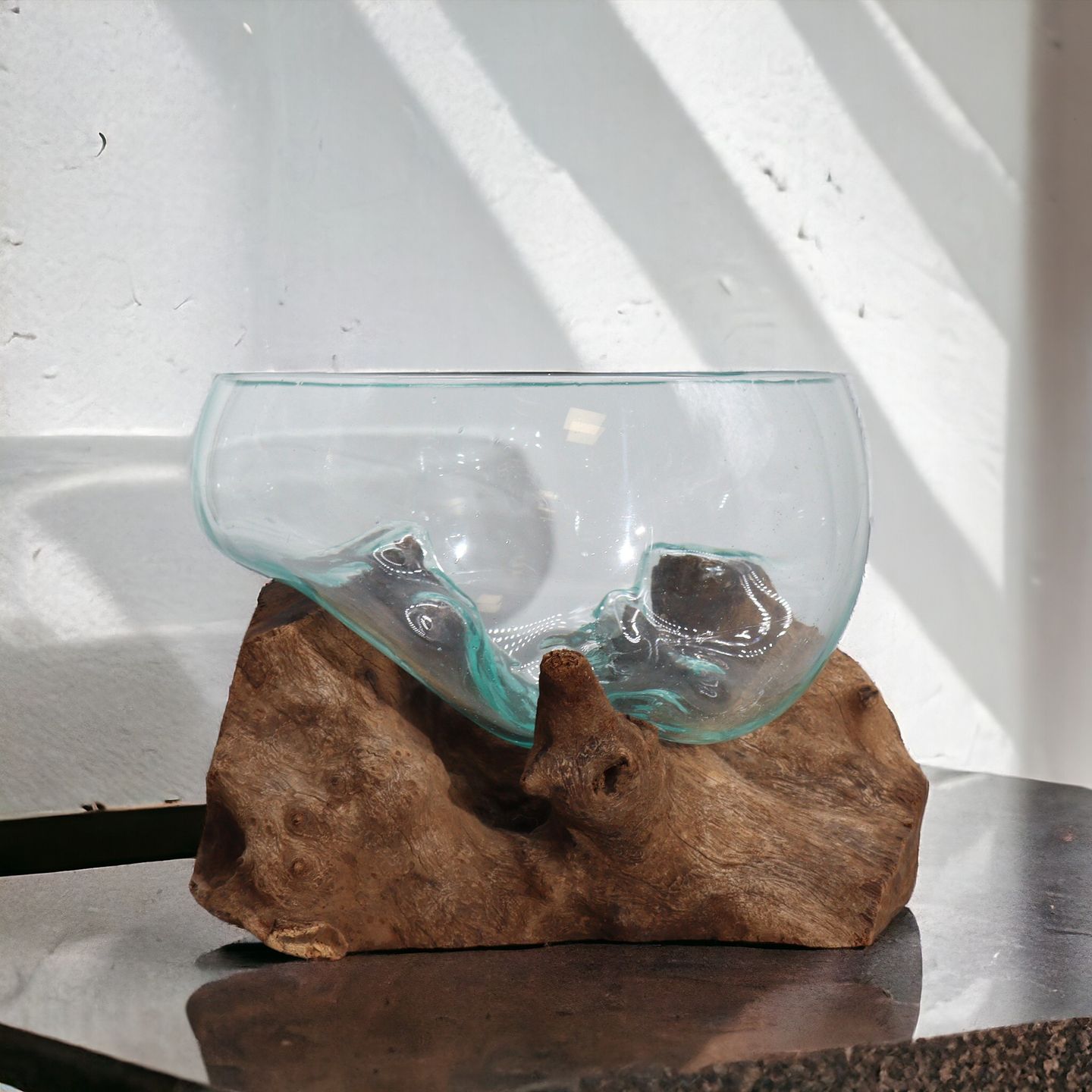 Molten Glass on Wood