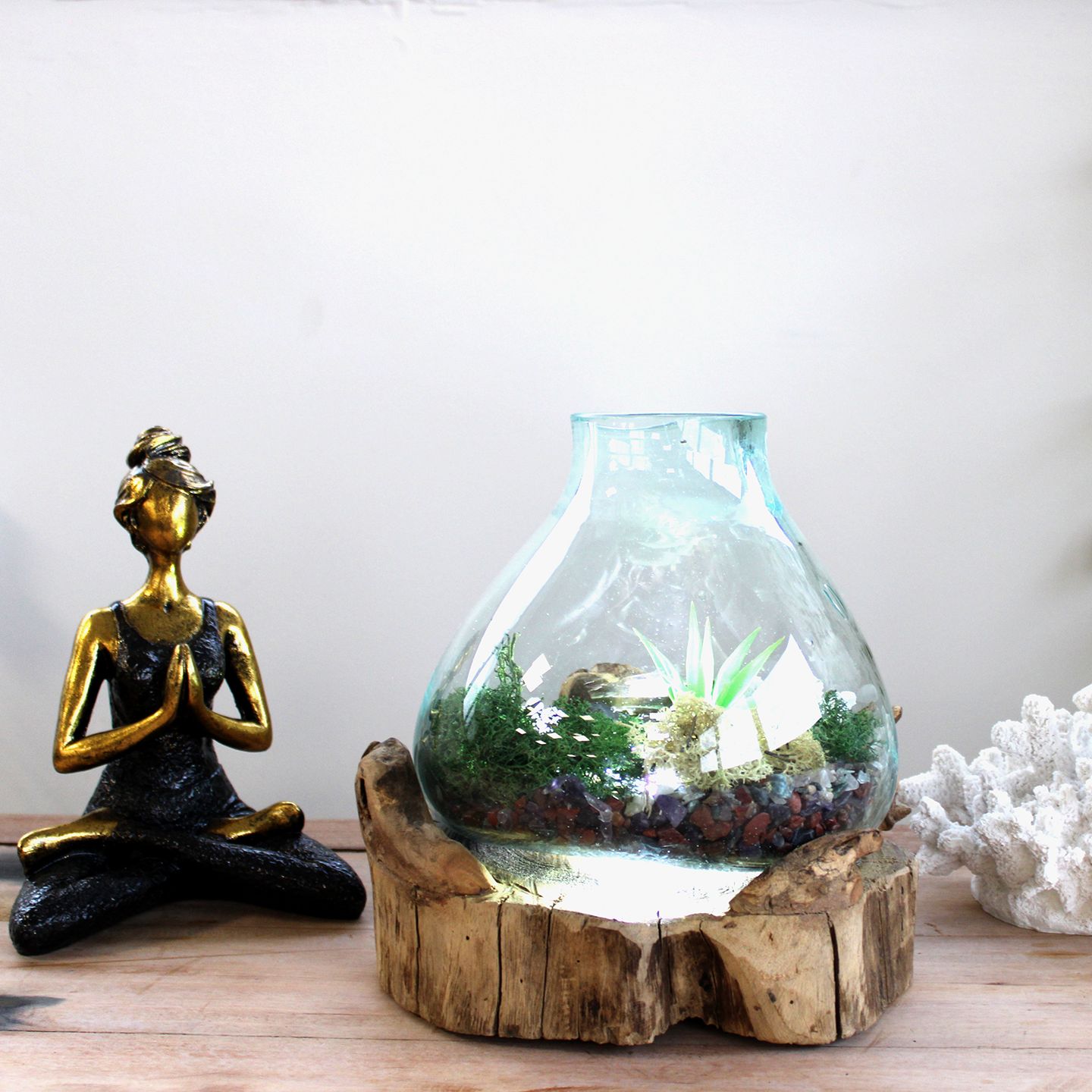 Molten Glass on Wood
