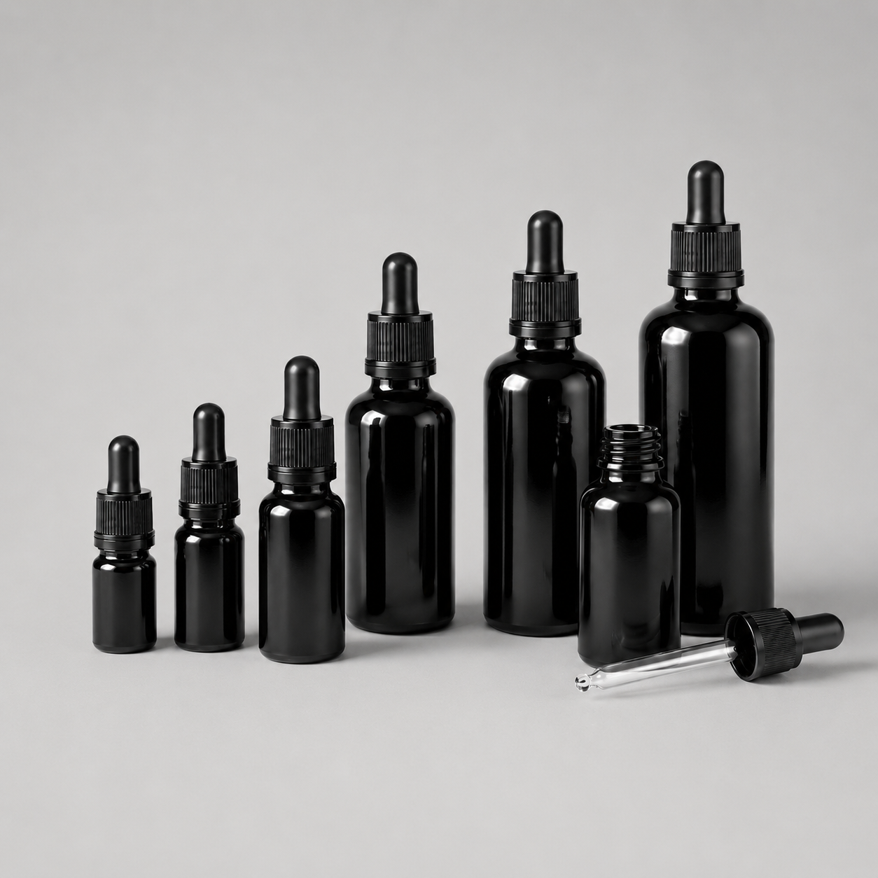Black Dropper Bottles