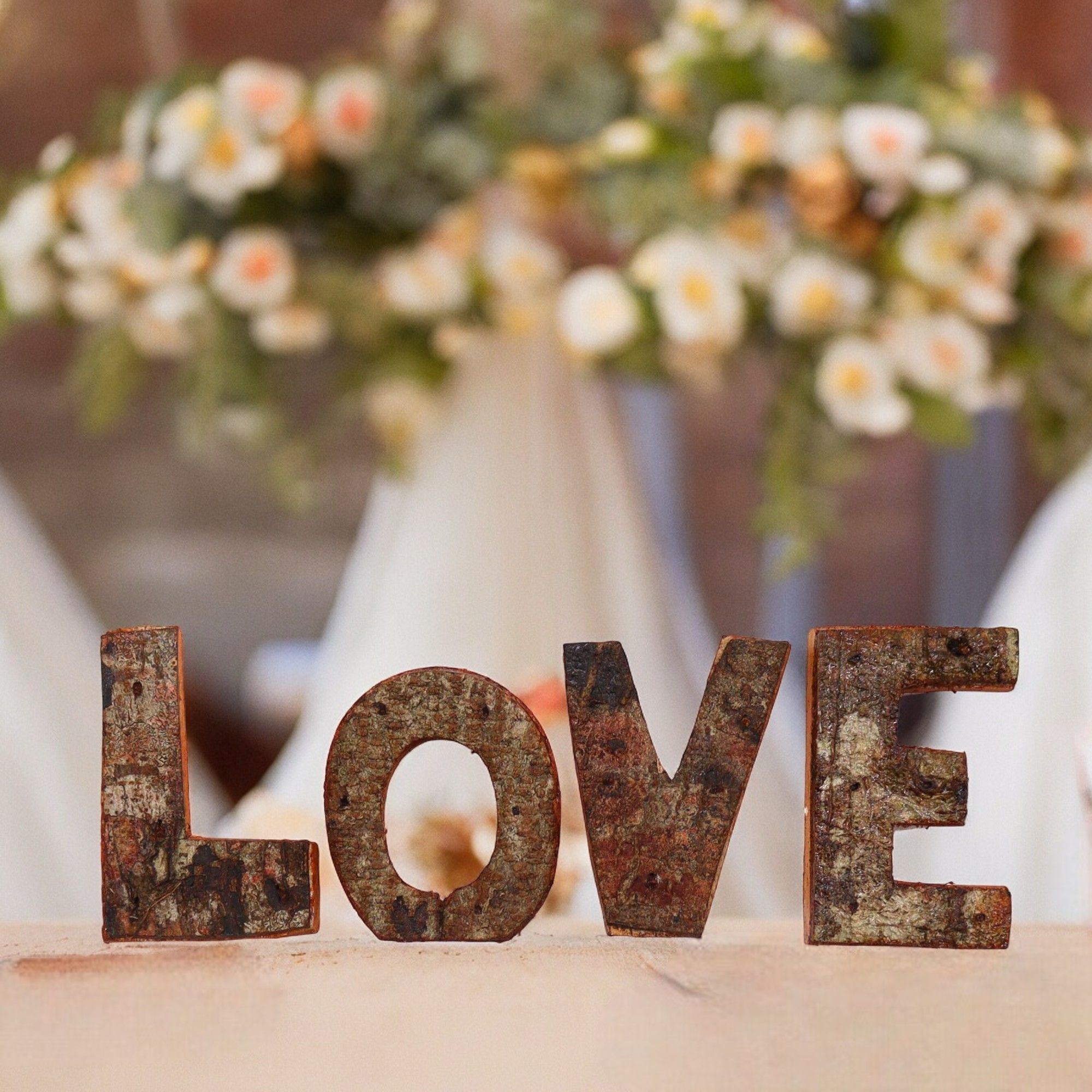 Rustic Bark Letter & Number