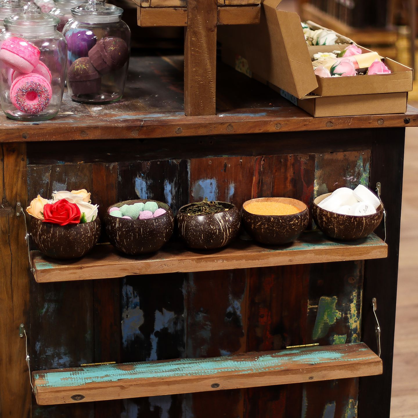 Natural Coconut Bowls for Craft Use