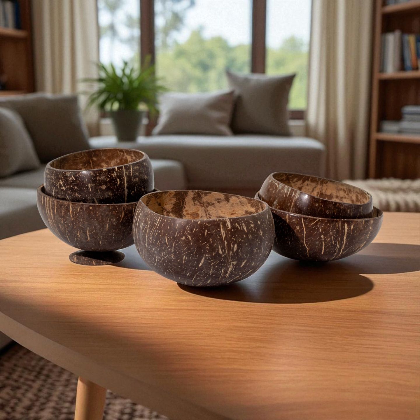Natural Coconut Bowls for Craft Use
