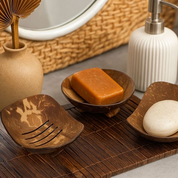 Coconut Wood Soap Dishes