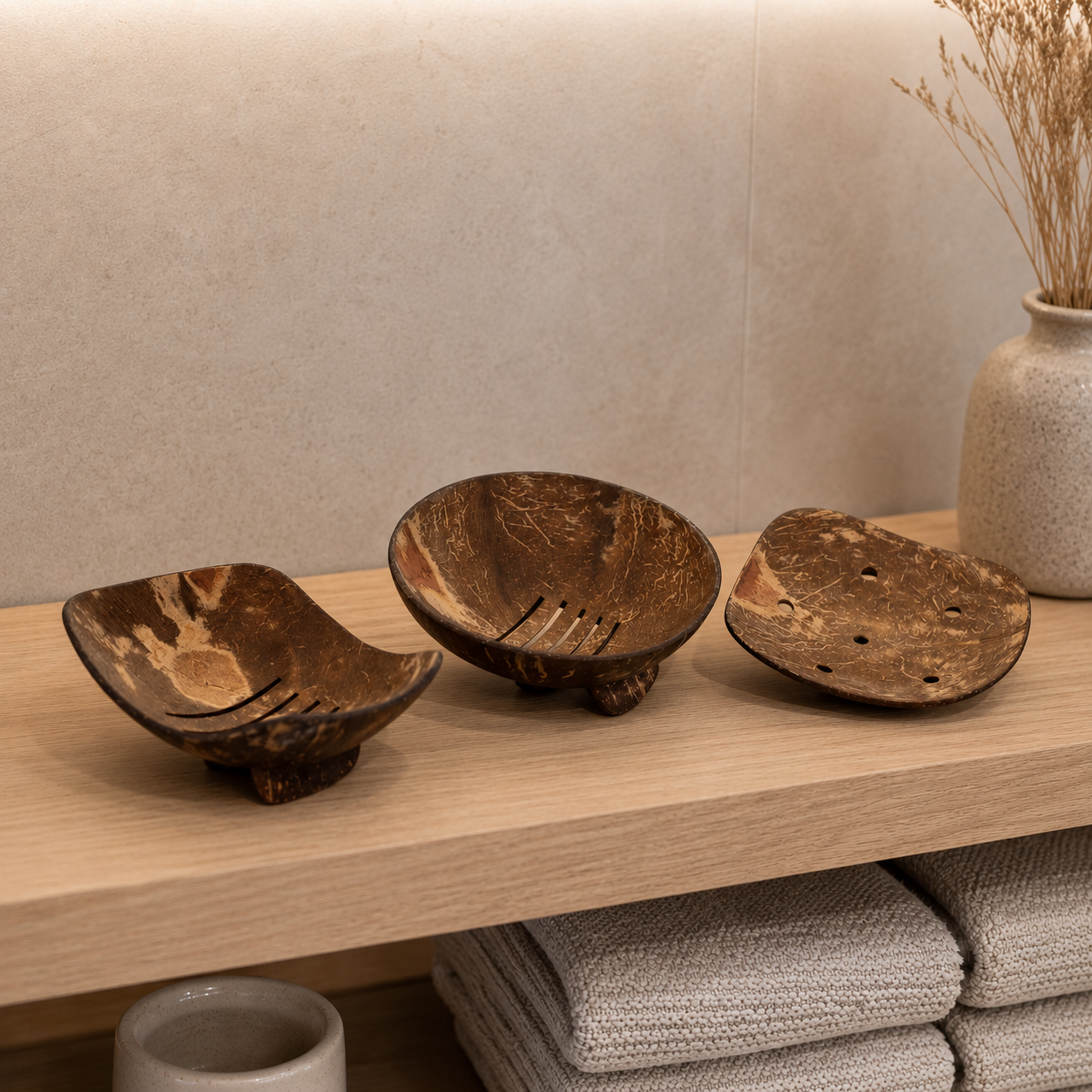 Coconut Wood Soap Dishes