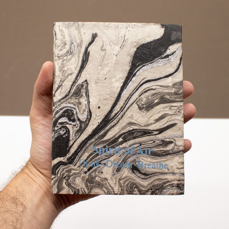 Med Marbled Four Elements Notebooks - (12x8cm) - 40 leafs (6x2 assorted Des) - In Display Case