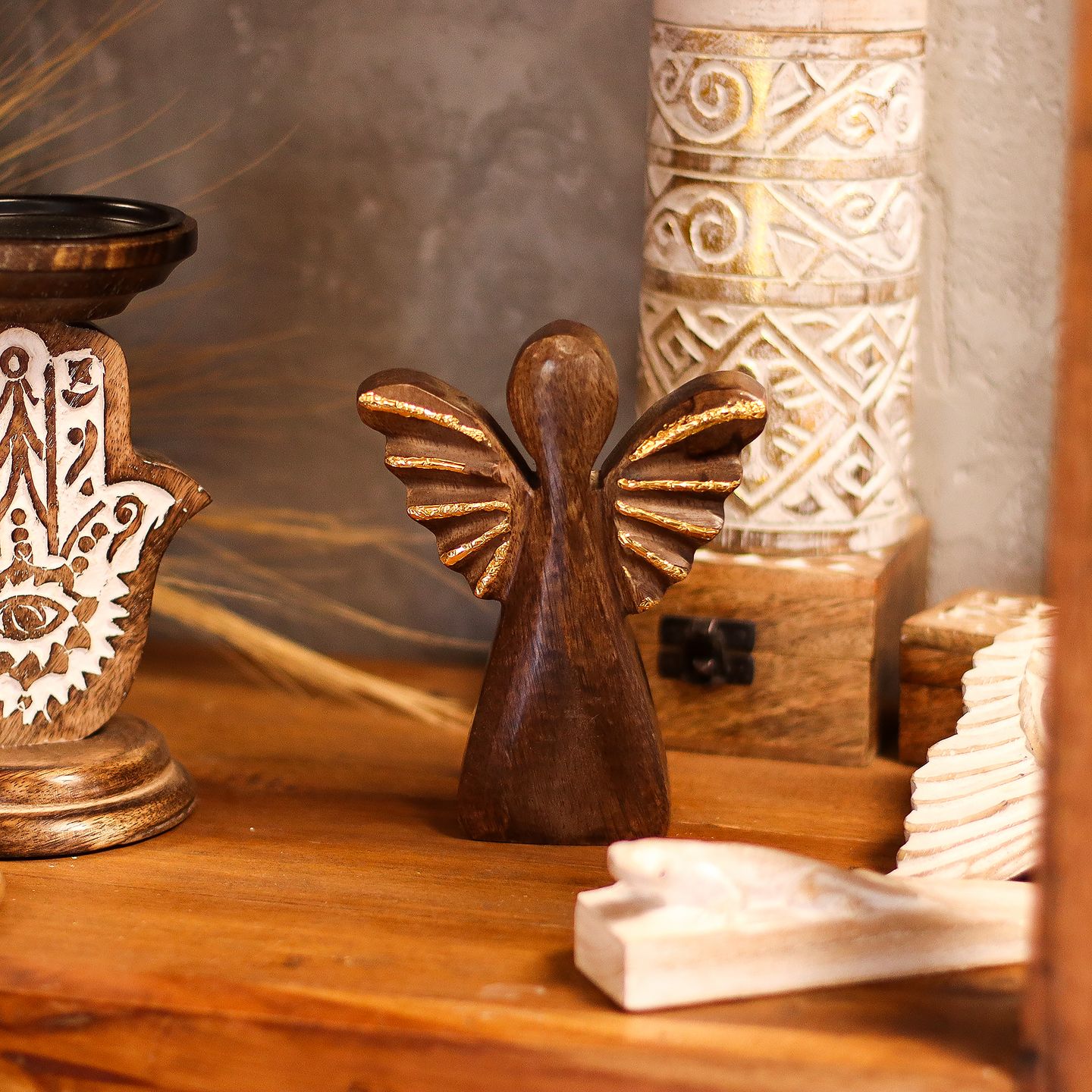 Mango Wood Angels
