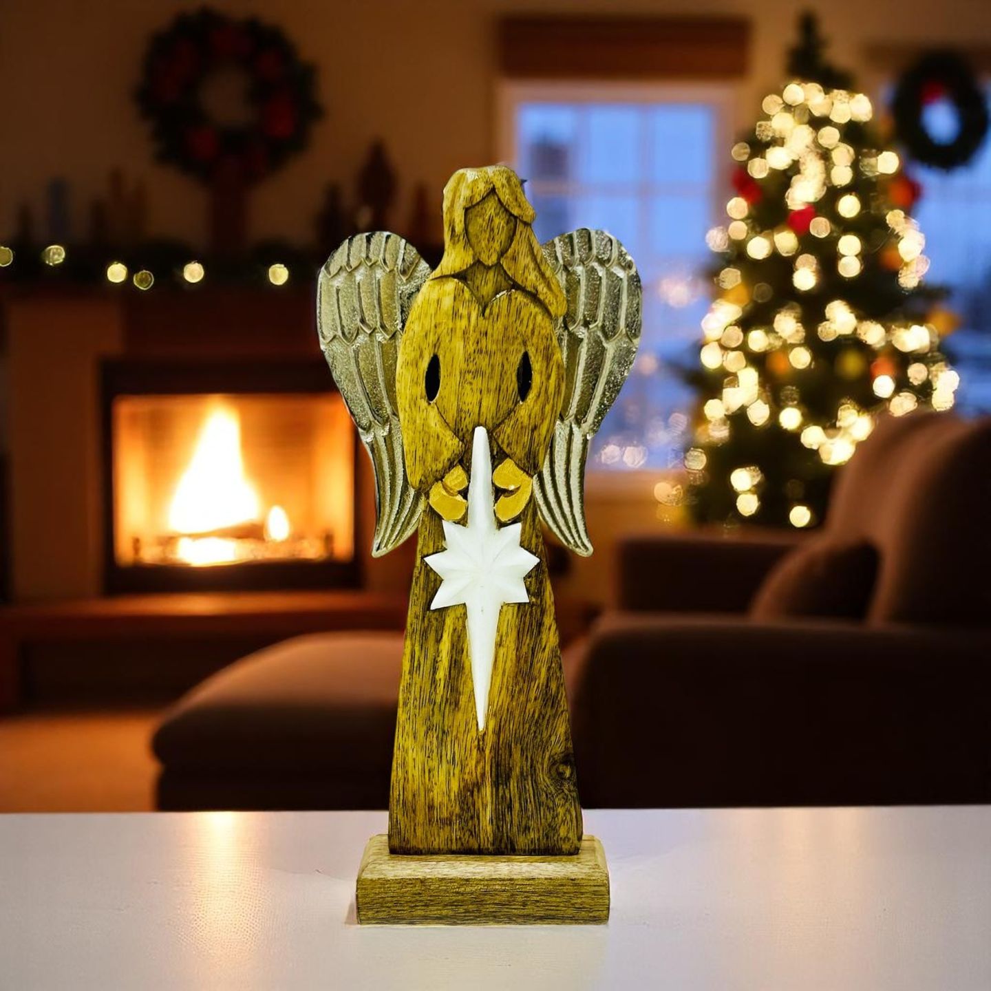 Mango Wood Angels