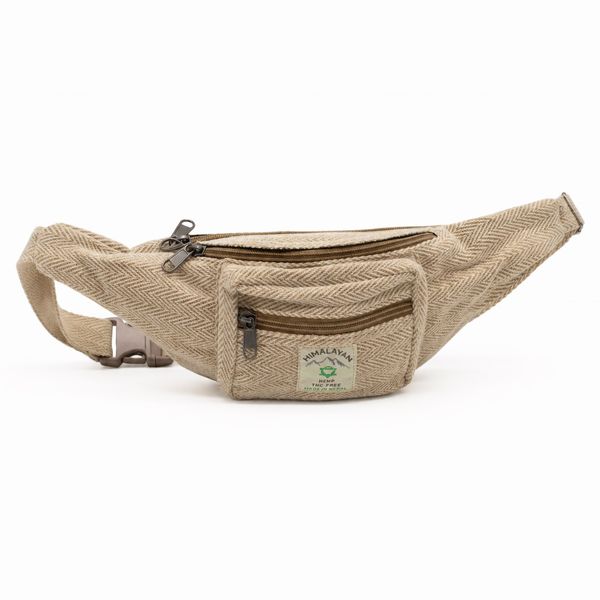 Cotton Hemp Waist Bag - Natural