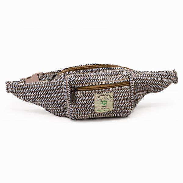 Cotton Hemp Waist Bag - Blue
