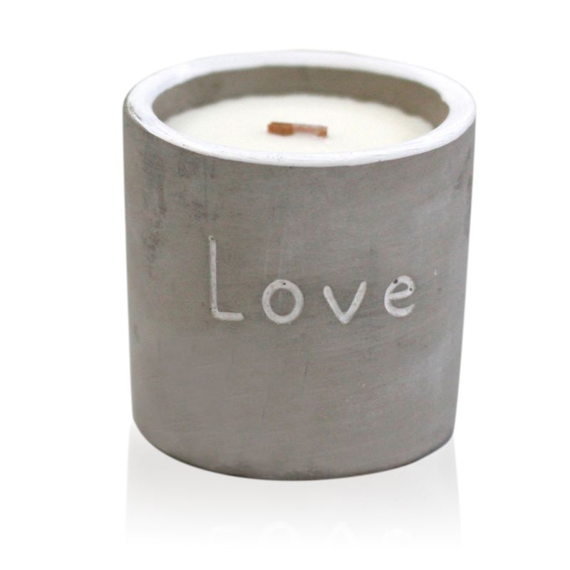 Concrete Wooden Wick Candles Starter Pack