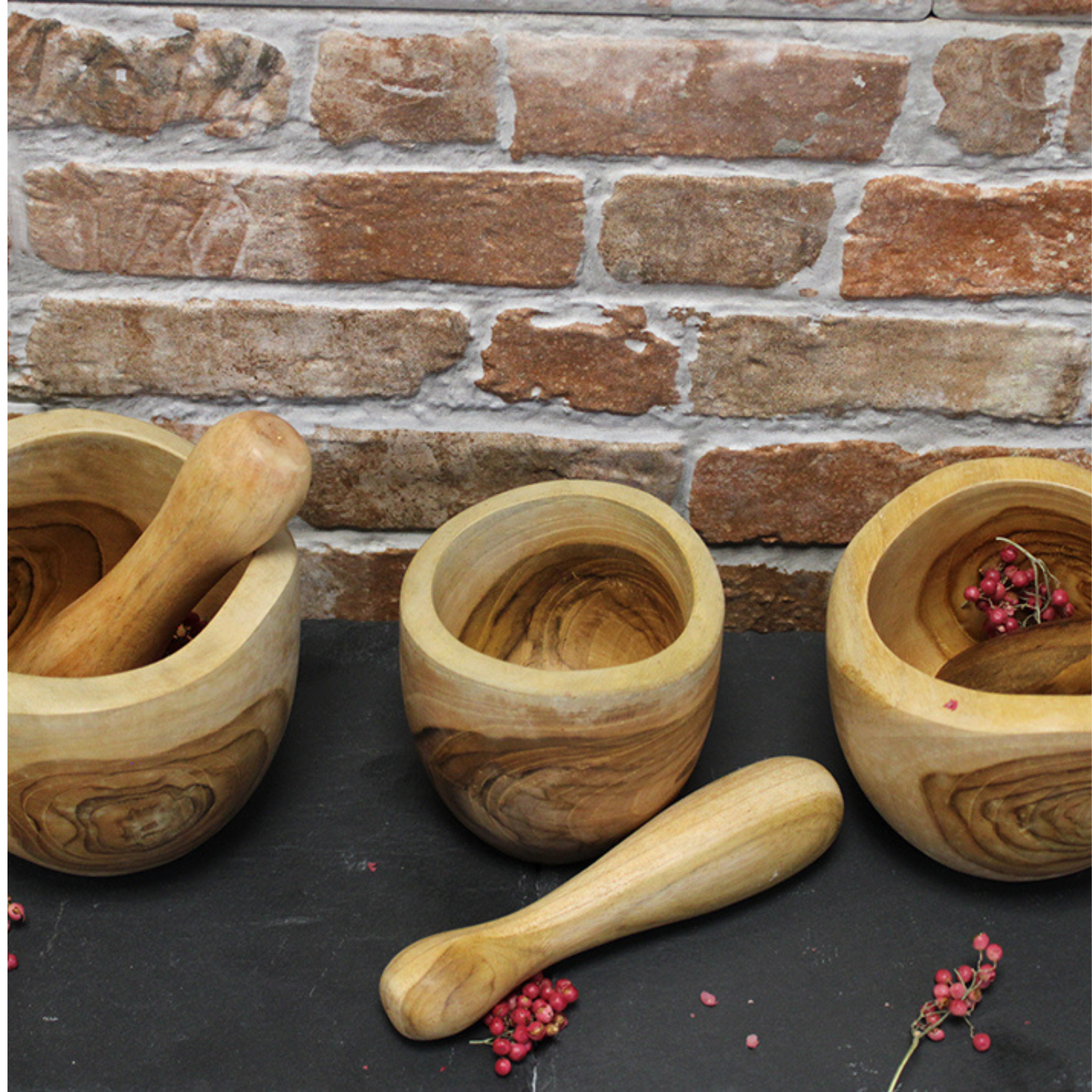 Ergo Teak Pestal & Mortar