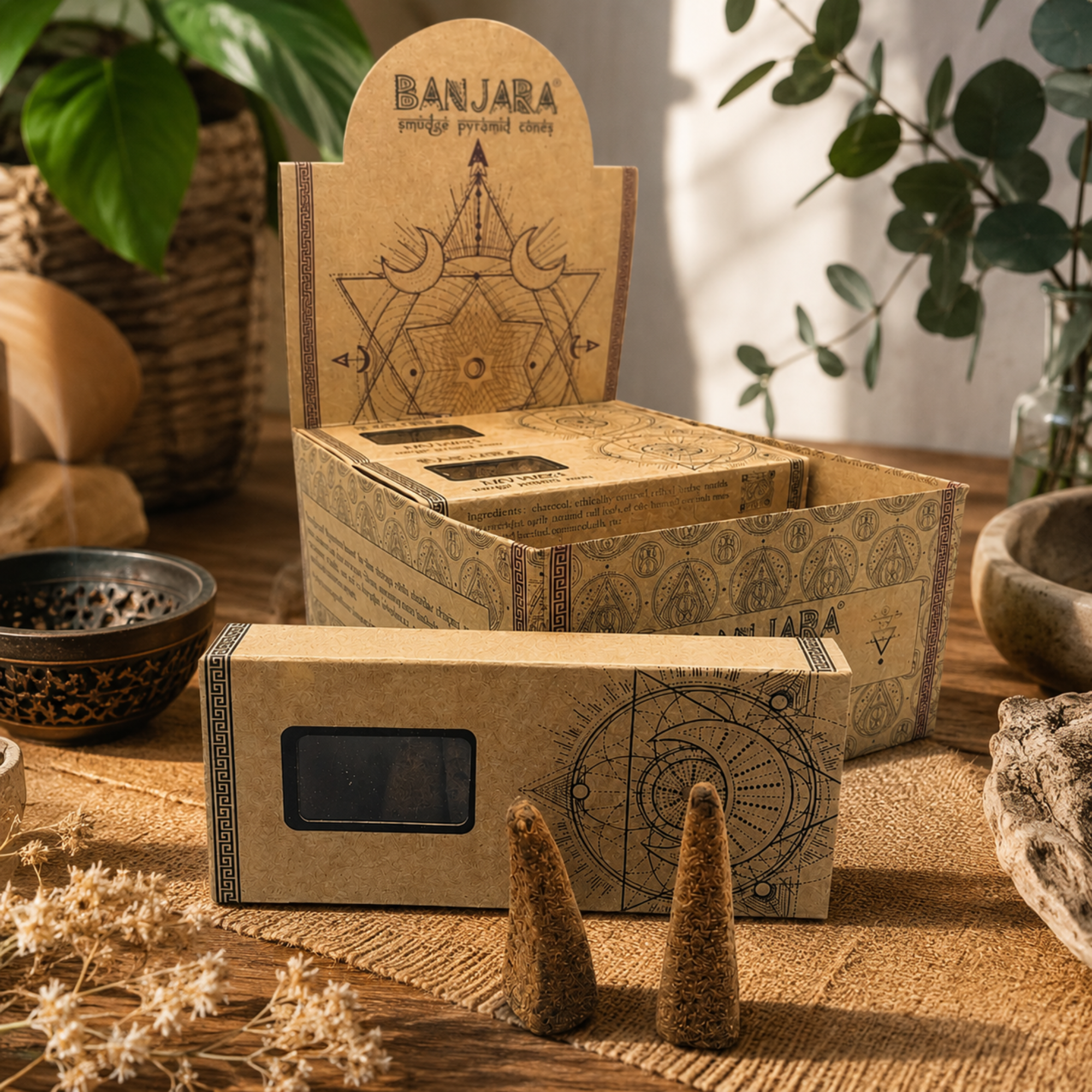 Banjara Smudge Pyramid Cones