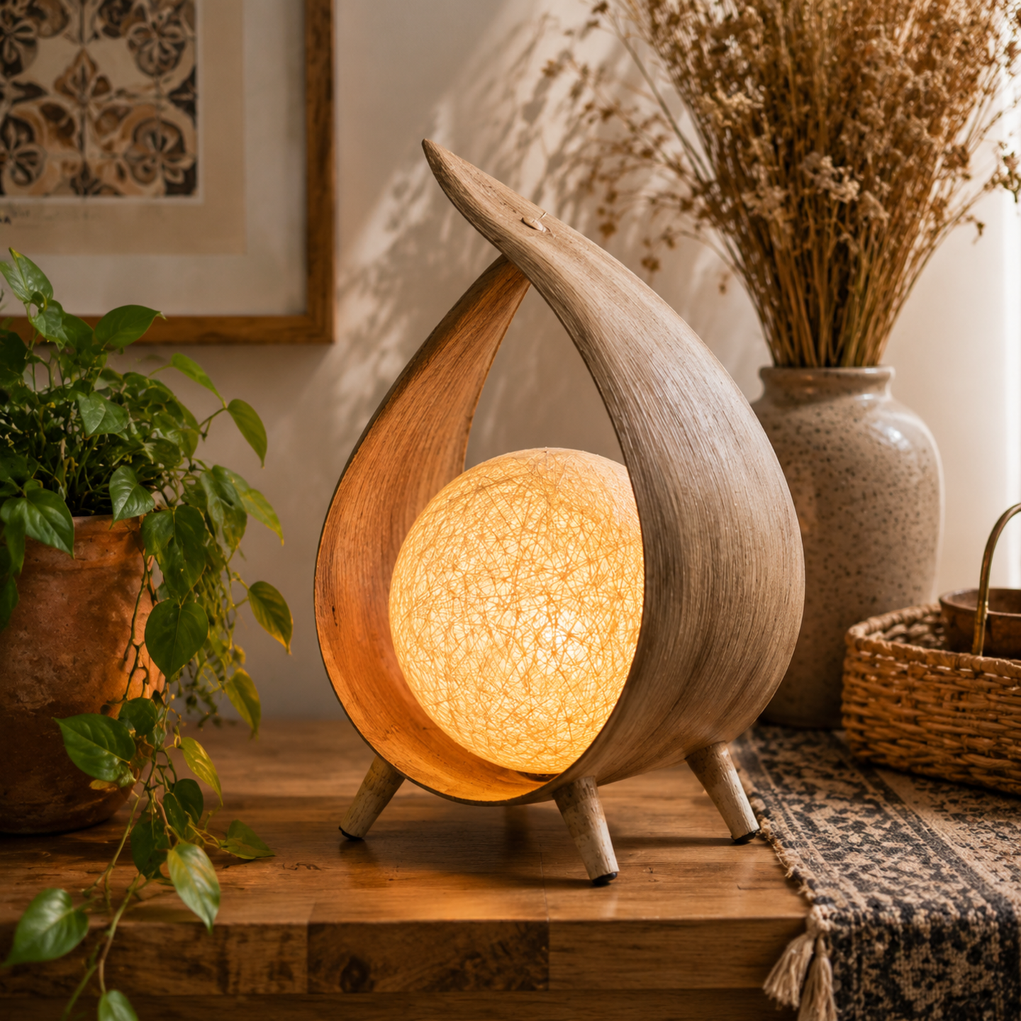Natural Coconut Lamp