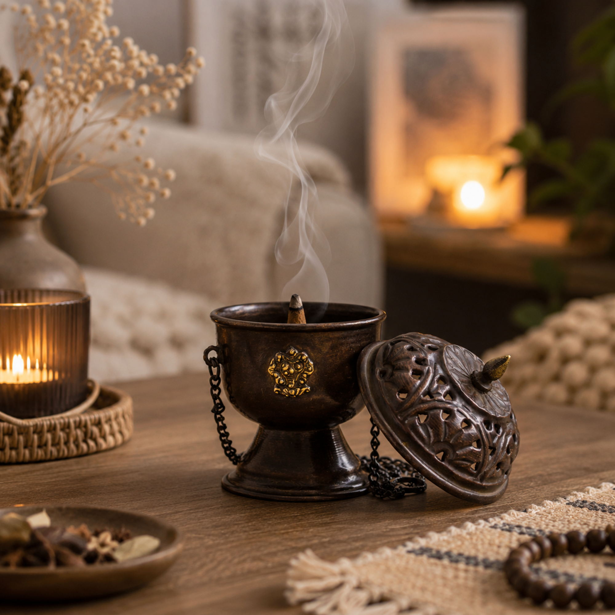 Artisan-Made Tibetan-Style Incense Burners