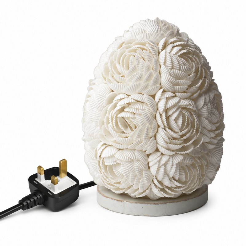 Boho Sea Shell Lamp - Rose Oval - 15cm (UK)