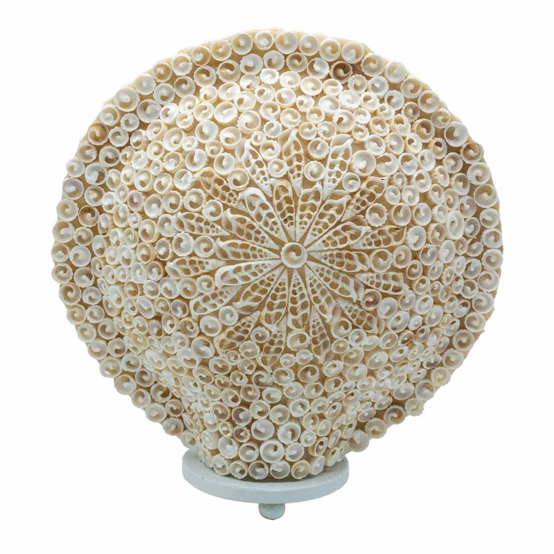 Boho Sea Shell Lamp - Cut Art Shell Large Round - 30cm