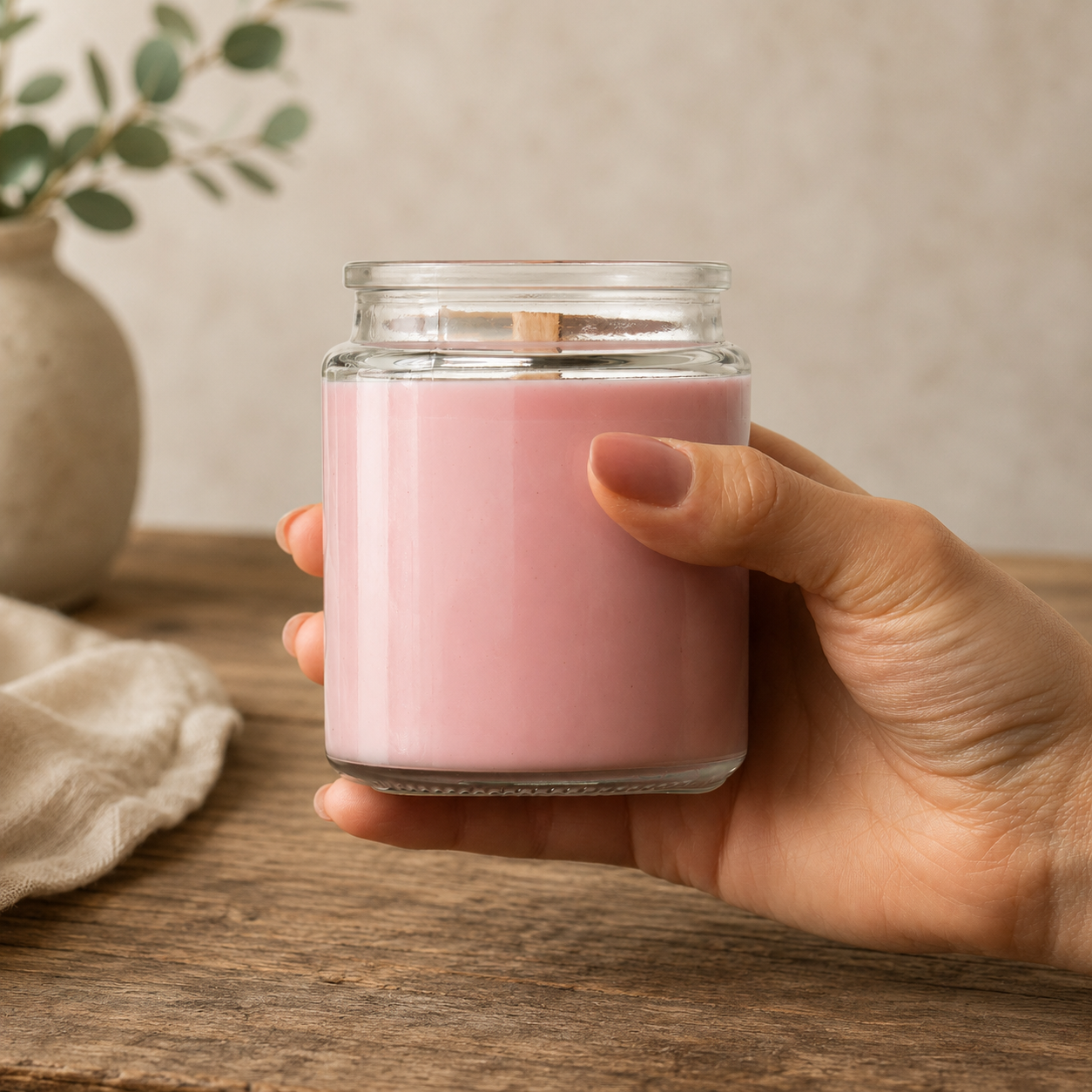 Unlabelled Wood Wick Soy Candles