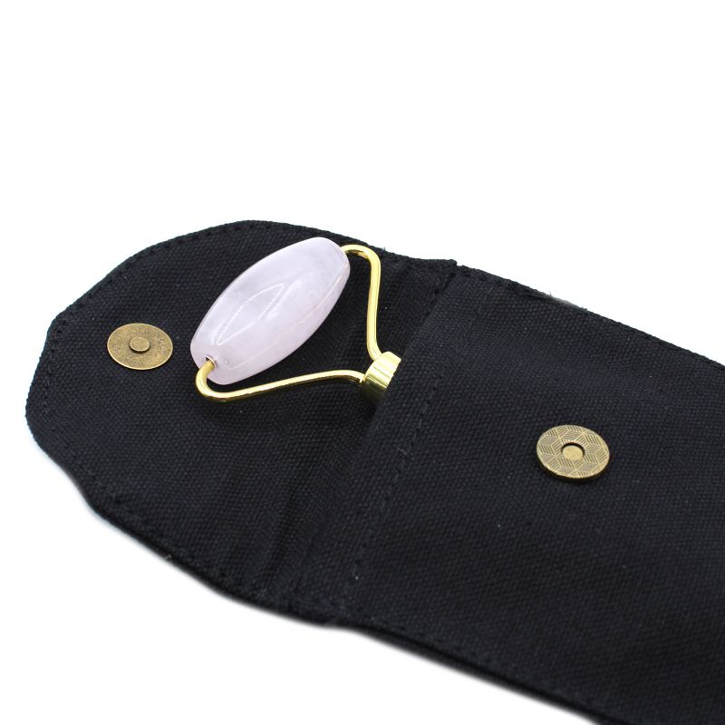 Gemstone Face Roller - Rose Quartz with Pouch