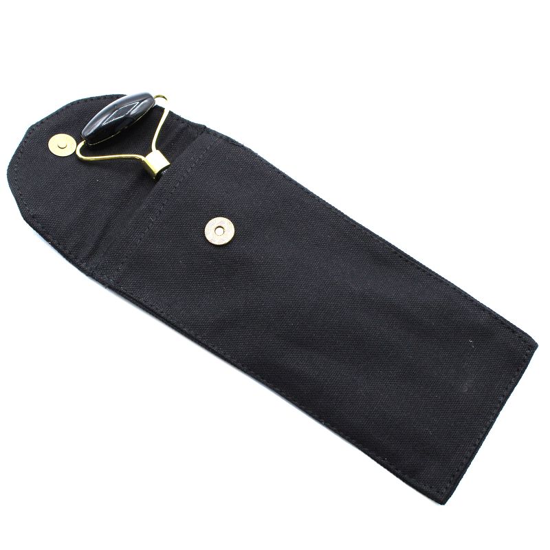 Gemstone Face Roller - Black Obsidian with Pouch