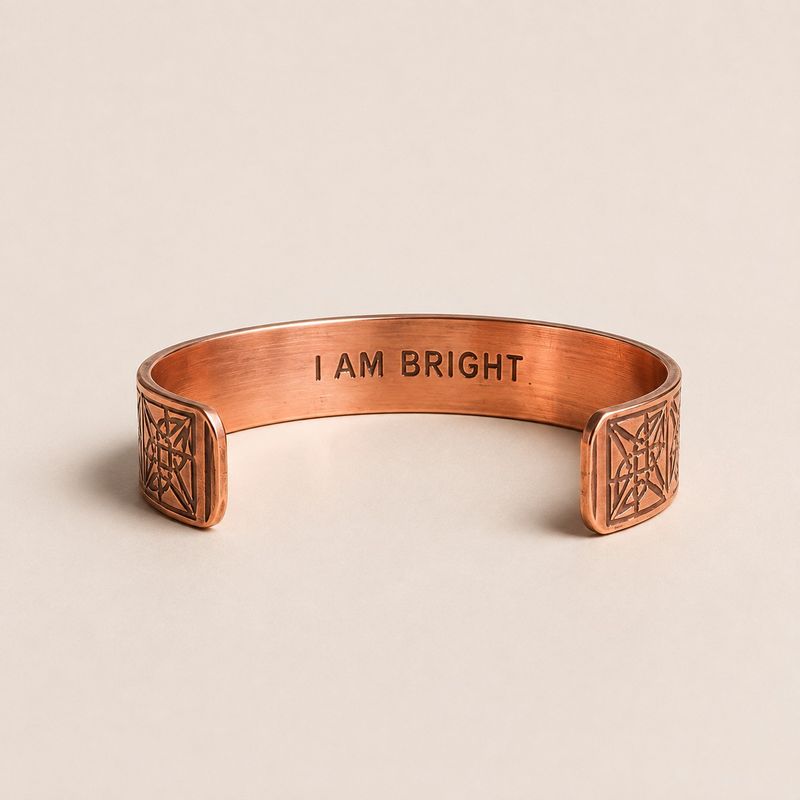 Solid Copper Bracelets with Affirmations Engravings (assorted)