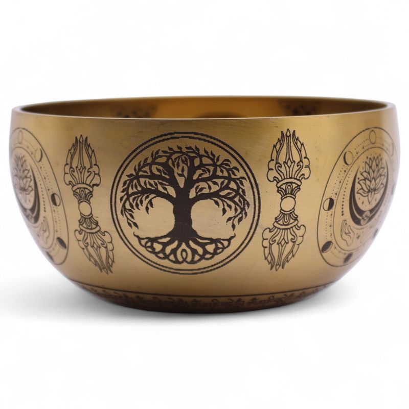 Pure Brass Etched Buddha - Medium Approx 15x7cm - 750gm