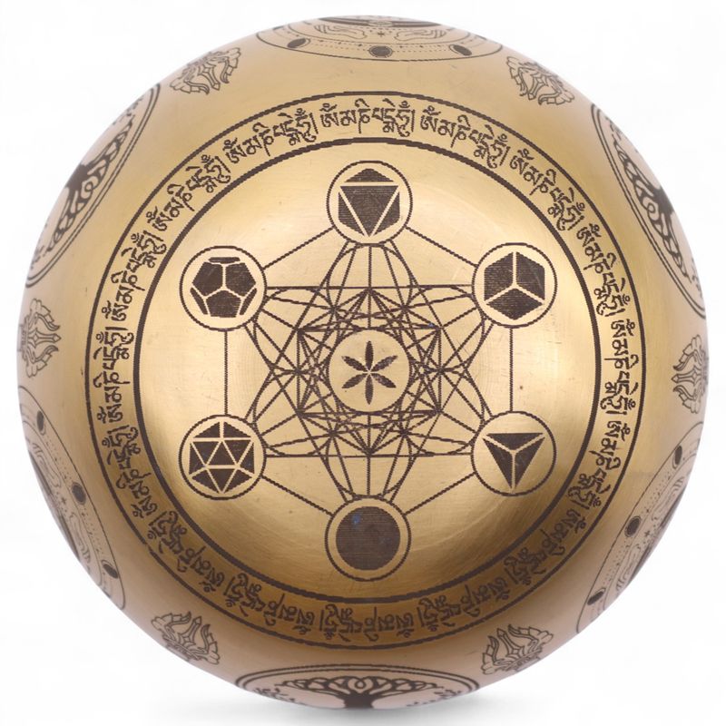 Pure Brass Etched Buddha - Large Approx 18x8cm - 1100gm