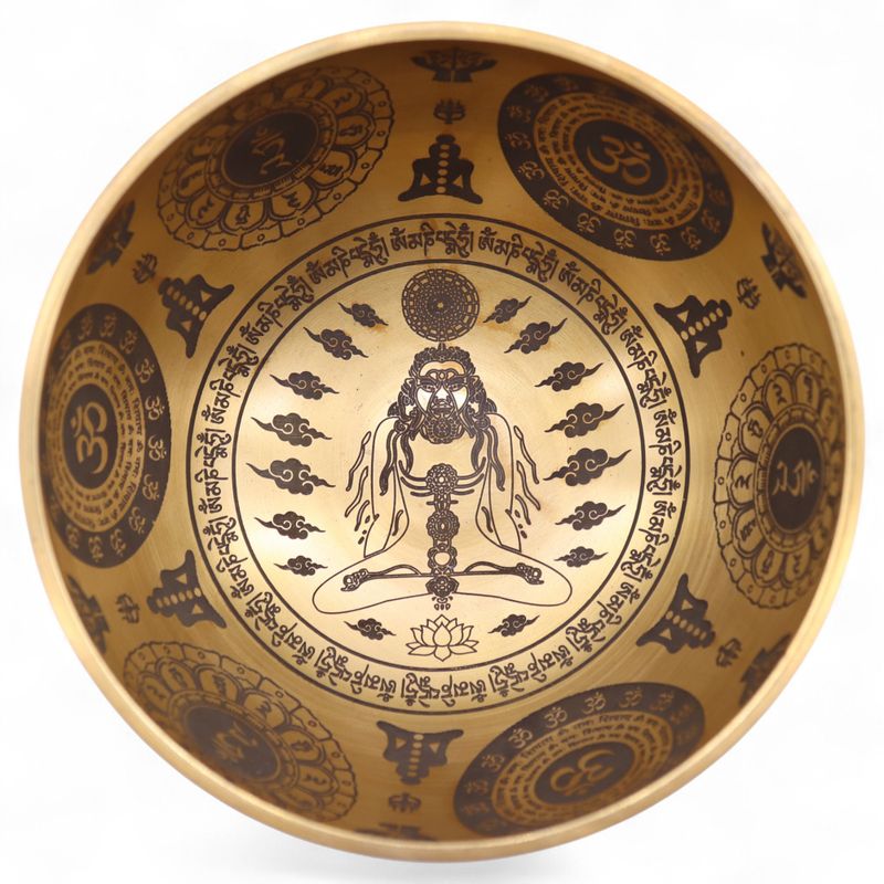 Pure Brass Etched Yogi - Medium Approx 15x7cm - 750gm
