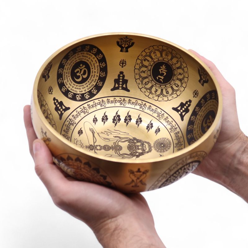 Pure Brass Etched Yogi - Large Approx 18x8cm - 1100gm