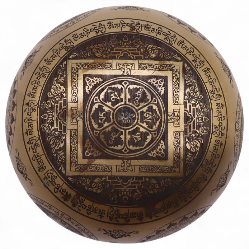 Pure Brass Etched Yogi - Extra Large Approx 20x9cm - 1400gm