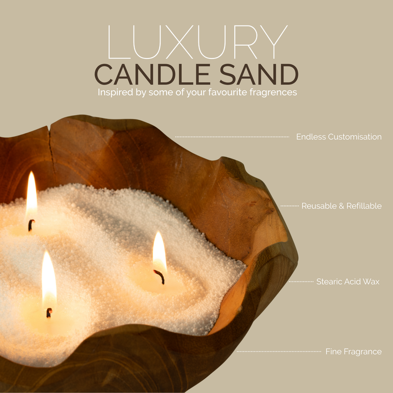 Fragranced Candle Sand - Black - Spirited - 300g