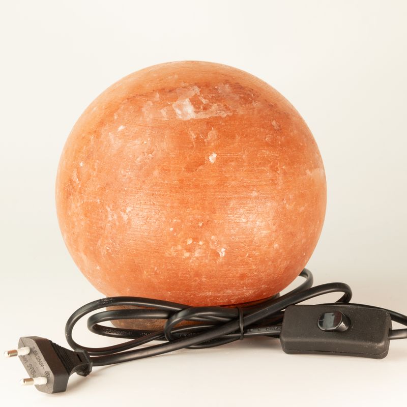 Salt Lamp Ball - Big Wooden Base - EU plug