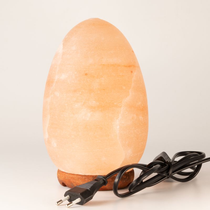 Salt Lamp Egg - Wooden Base - EU plug