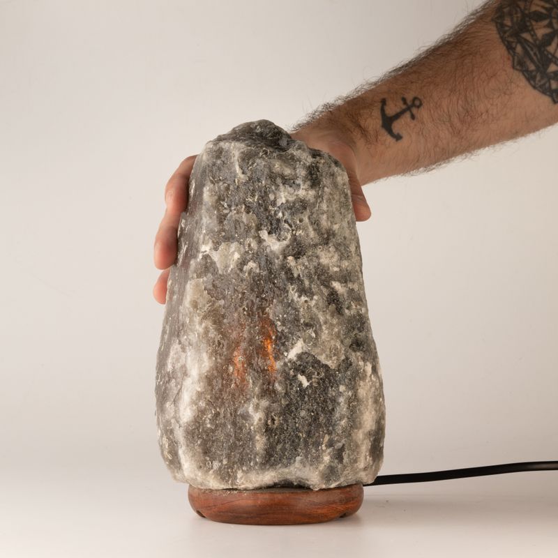 Grey Himalayan Natural Salt Lamp - 3-5kg
