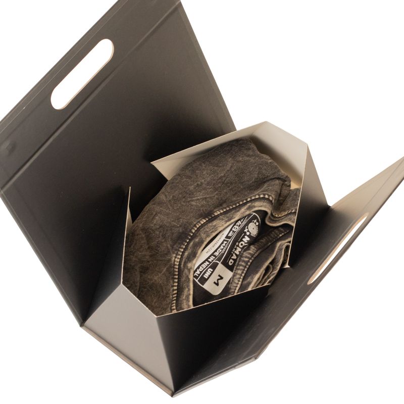 Flat Pack Gift Box - Hand Box  (20x10x20cm) - Black