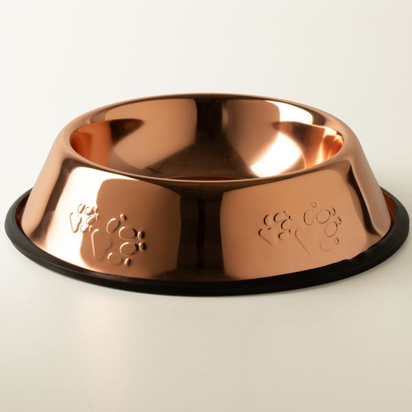 PAW Food Bowls -  Single Copper Style - 22cm - Stainless Steel