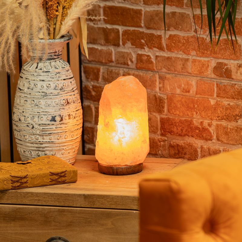 Himalayan Salt Lamp & Base - Apx 3-5kg