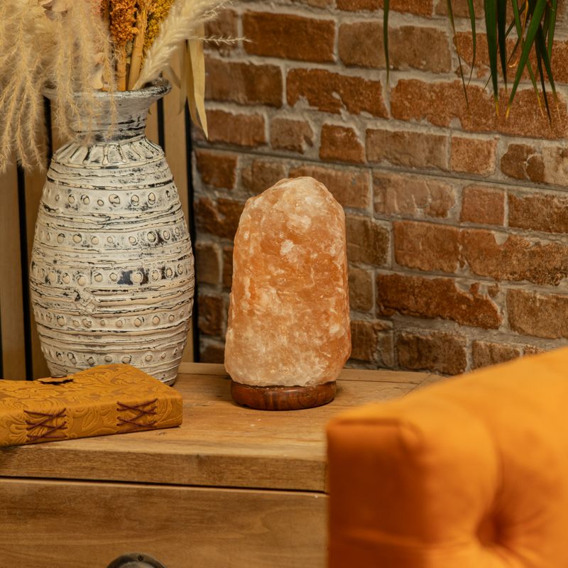 Himalayan Salt Lamp & Base - Apx 3-5kg