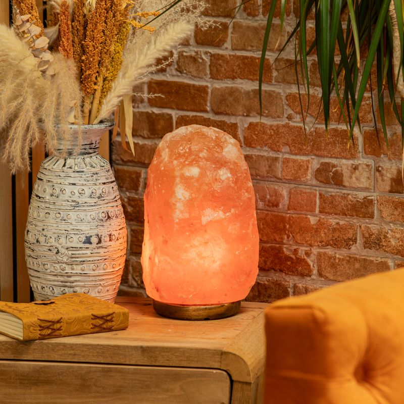 Himalayan Salt Lamp & Base - Apx 8-10kg