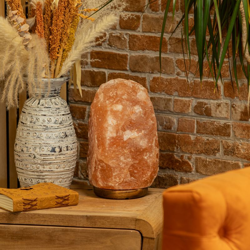 Himalayan Salt Lamp & Base - Apx 8-10kg