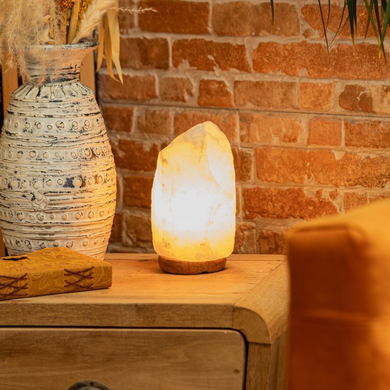 Crystal Rock Himalayan Salt Lamp & Base - Apx 2-3kg