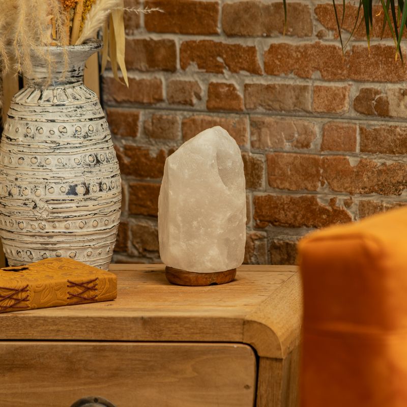 Crystal Rock Himalayan Salt Lamp & Base - Apx 2-3kg