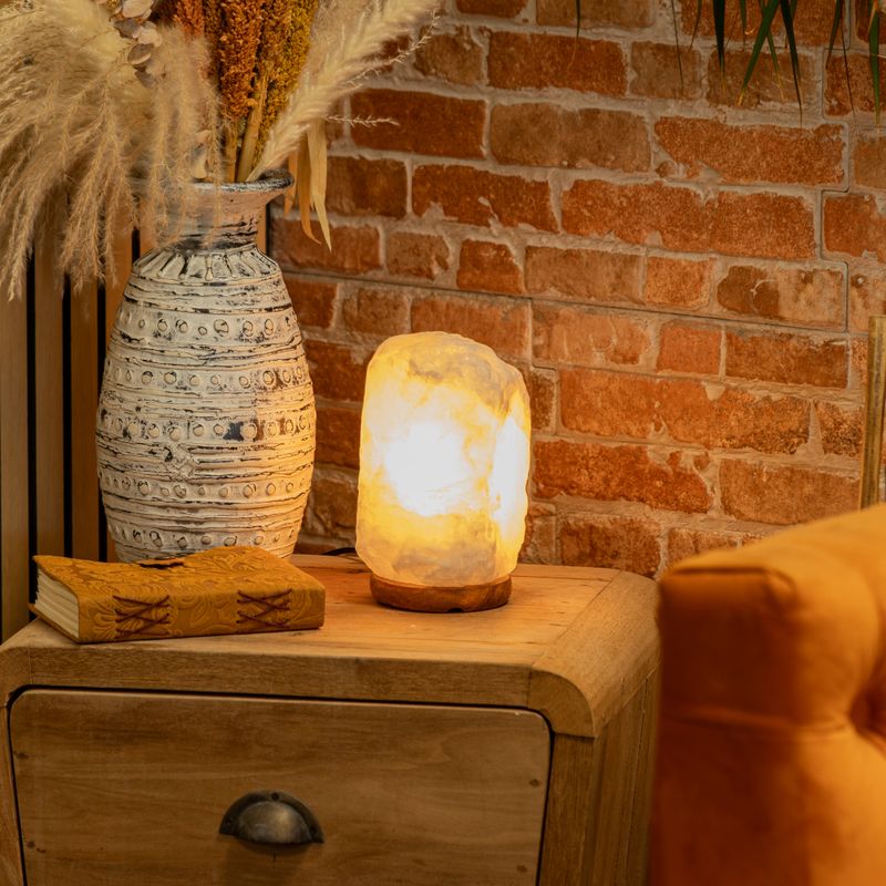 Crystal Rock Himalayan Salt Lamp & Base - Apx 3-5kg